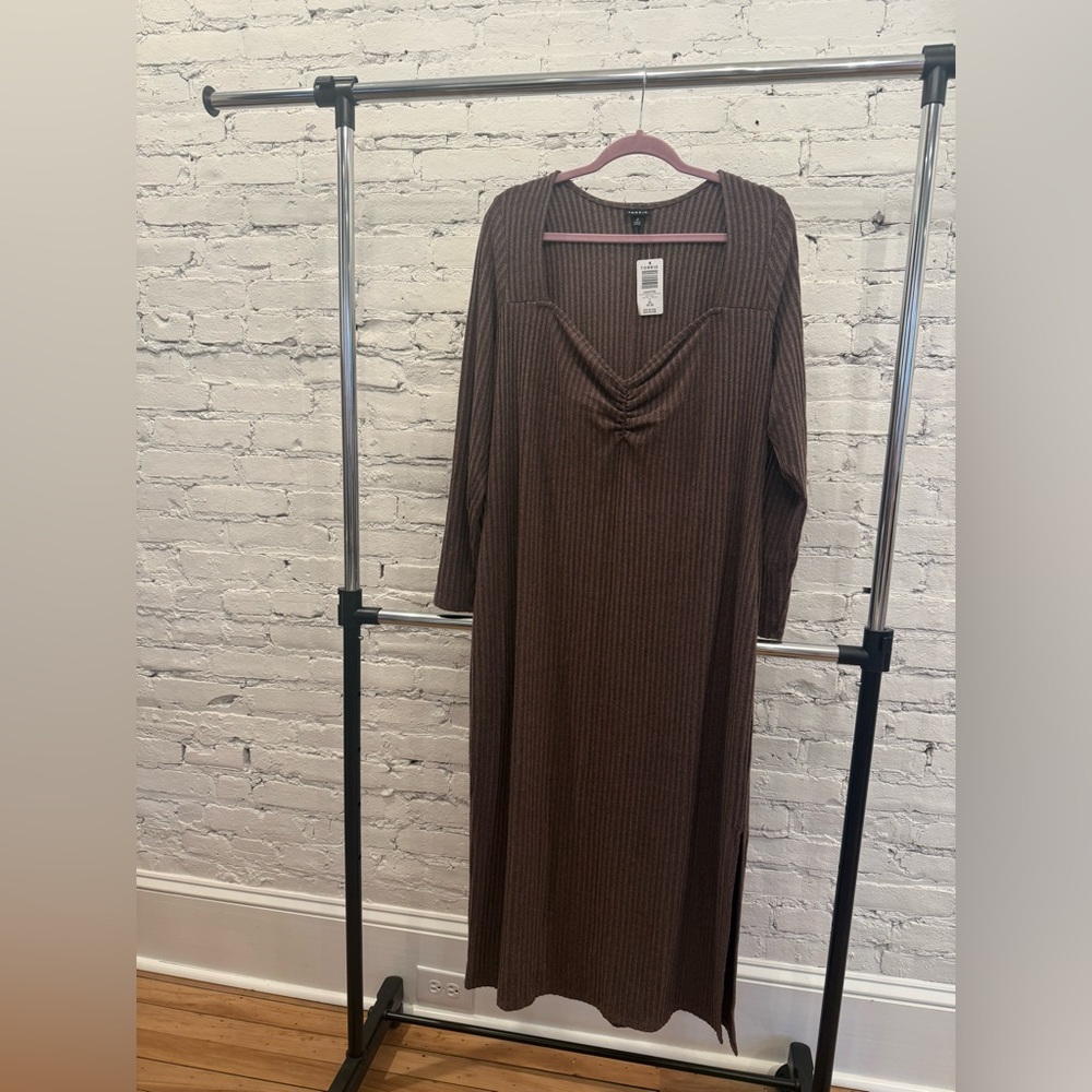 NWT Torrid Chocolate Long Sleeve Maxi Dress